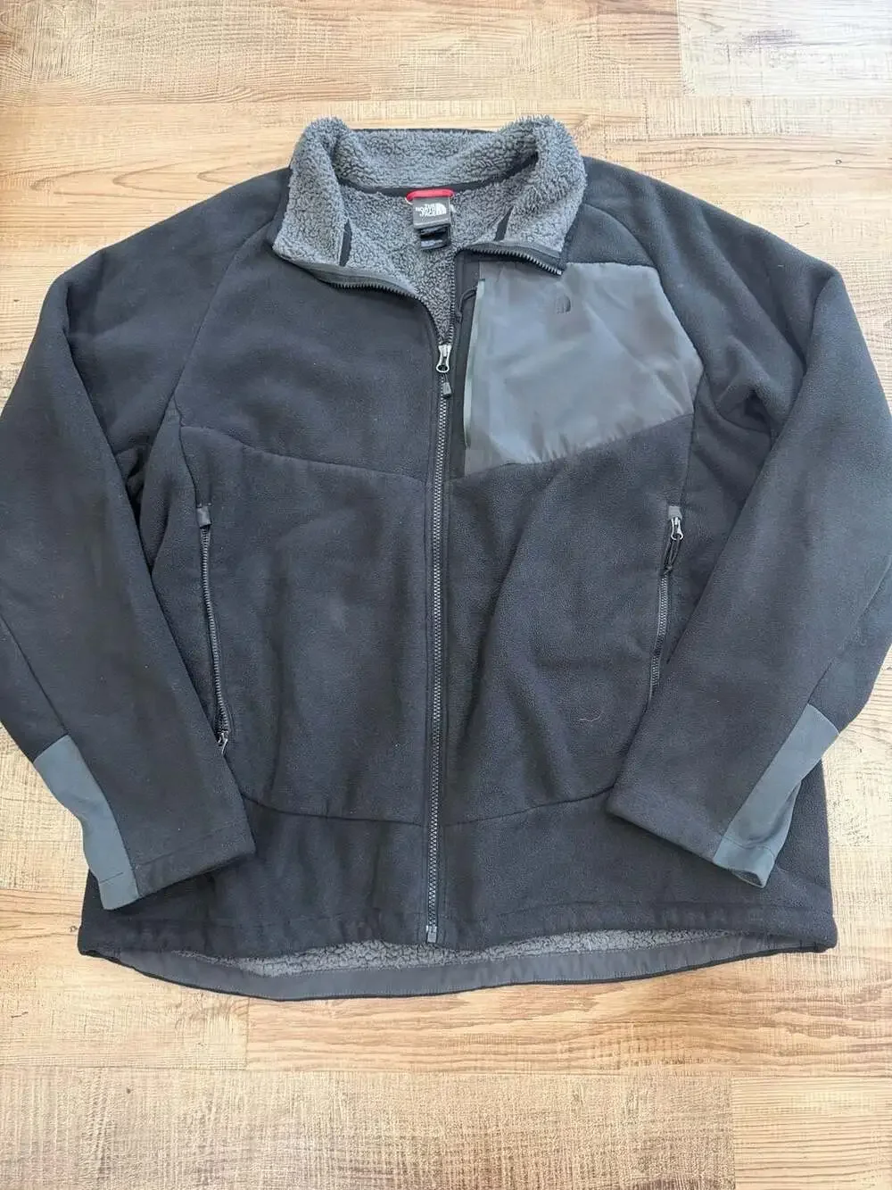 The North Face Sherpa Fleece Full-Zip Jacket Black Gray Men's XXL